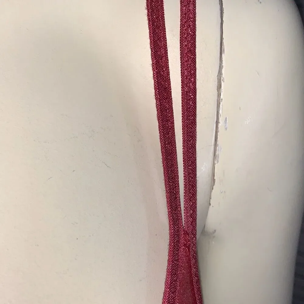 VICTORIA'S SECRET Vintage‎ 1997 Sheer Unpadded Bra Underwire Red Shimmer 34B